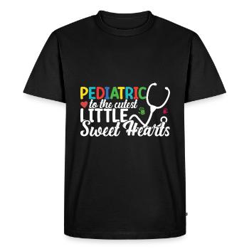 Infirmière pédiatrique - T-shirt Premium bio Homme - noir - Devant - Nico (187cm)