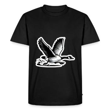 Funny Canadian Goose - Men's Premium Organic T-Shirt - black - Front - Nico (187cm)