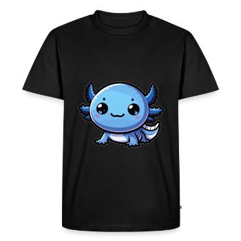 Cadeau mignon bleu Axolotl Axolotl - T-shirt Premium bio Homme - noir - Devant - Nico (187cm)