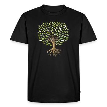 Arbre - T-shirt Premium bio Homme - noir - Devant - Nico (187cm)