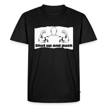 Motif de chemise d’entraînement physique pour tous les fans de Gym Jim - T-shirt Premium bio Homme - noir - Devant - Nico (187cm)