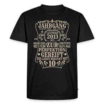 Geburtstagsgeschenk Geboren 2013 10 Jahre - T-shirt Premium bio Homme - noir - Devant - Nico (187cm)