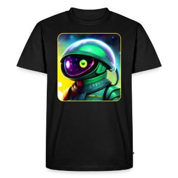 Space Astronaut Alien - Men's Premium Organic T-Shirt - black - Front - Nico (187cm)