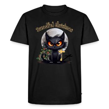 Affreux Noël Chat Grincheux En Colère - T-shirt Premium bio Homme - noir - Devant - Nico (187cm)