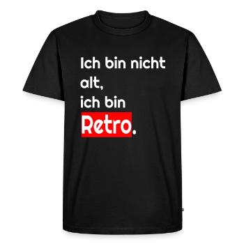 I'm Not Old Retro T-Shirt - Men's Premium Organic T-Shirt - black - Front - Nico (187cm)
