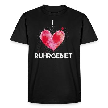 J'adore la tenue de cœur Ruhrgebiet pour les fans de mines - T-shirt Premium bio Homme - noir - Devant - Nico (187cm)