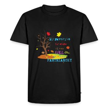 Ma saison préférée est la chute du patriarcat féministe - T-shirt Premium bio Homme - noir - Devant - Nico (187cm)