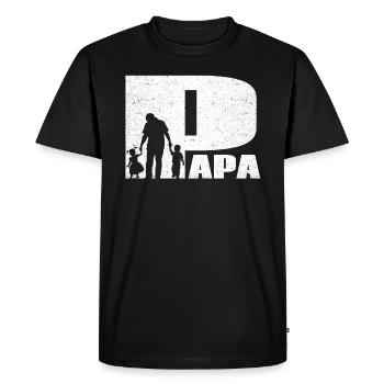 Papa - Men's Premium Organic T-Shirt - black - Front - Nico (187cm)