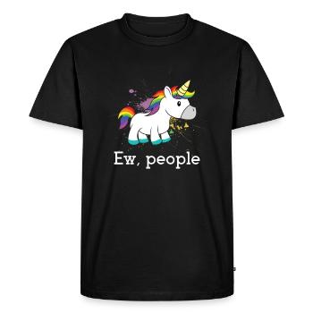 Ew People Licorne - T-shirt Premium bio Homme - noir - Devant - Nico (187cm)