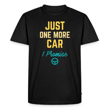 Juste une voiture de plus que je promets - T-shirt Premium bio Homme - noir - Devant - Nico (187cm)
