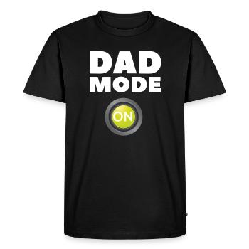 Dad Mode On - Men's Premium Organic T-Shirt - black - Front - Nico (187cm)