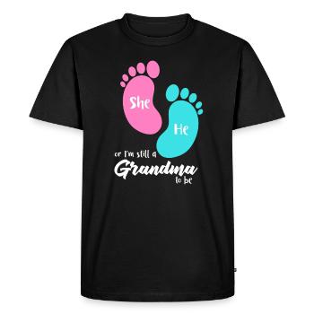 Il ou elle grand-mère à être - T-shirt Premium bio Homme - noir - Devant - Nico (187cm)