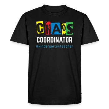Coordinateur du chaos - T-shirt Premium bio Homme - noir - Devant - Nico (187cm)