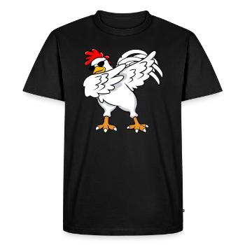 Dabbing Chicken - T-shirt Premium bio Homme - noir - Devant - Nico (187cm)