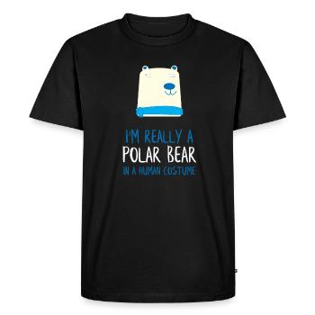 I'm Really a Polar Bear - Men's Premium Organic T-Shirt - black - Front - Nico (187cm)