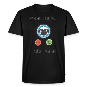 My Sheep Is Calling - Men's Premium Organic T-Shirt - black - Front - Nico (187cm)