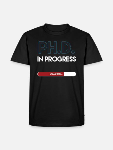 PhD Loading In Progress - Men's Premium Organic T-Shirt - black