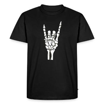 Skeleton Hand - Men's Premium Organic T-Shirt - black - Front - Nico (187cm)
