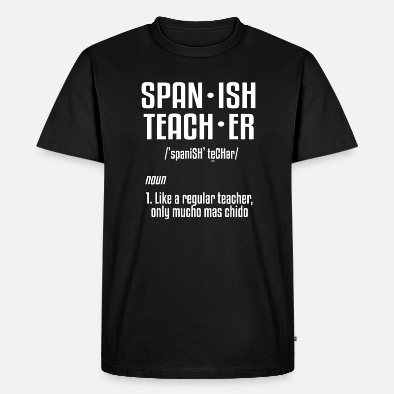 Spanischlehrer-Definition - Männer Premium Bio T-Shirt - Schwarz