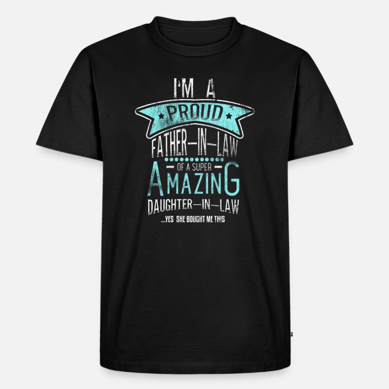 Stolzer Schwiegervater - Männer Premium Bio T-Shirt - Schwarz