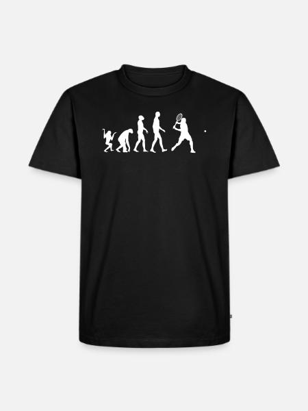 Tennis Player Evolution - Men's Premium Organic T-Shirt - black