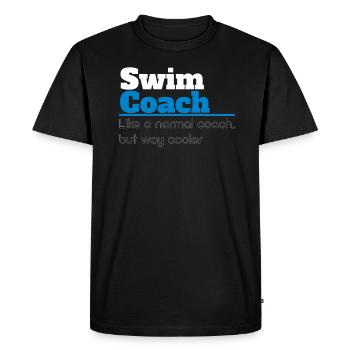 Swim Coach Definition Trainer Water Sport Teacher - Men's Premium Organic T-Shirt - black - Front - Nico (187cm)