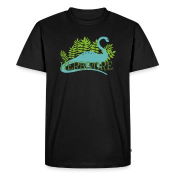 Végétalien végétarien végétalien de dinosaure à base de li - T-shirt Premium bio Homme - noir - Devant - Nico (187cm)