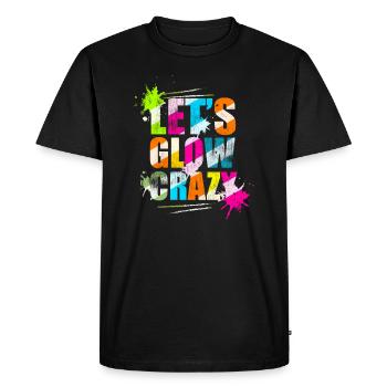 Let's Glow Crazy Retro Neon Party Light Rave - T-shirt Premium bio Homme - noir - Devant - Nico (187cm)