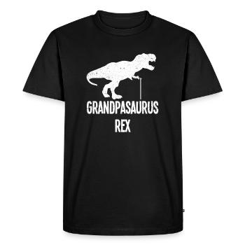 Grandpasaurus Rex Granpa Dinosaur T Rex Grandfathe - Men's Premium Organic T-Shirt - black - Front - Nico (187cm)