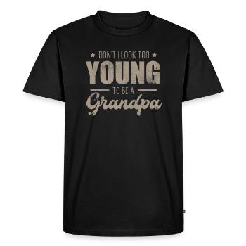 Je ne regarde pas trop jeune grand-père grand-père grand-père - T-shirt Premium bio Homme - noir - Devant - Nico (187cm)