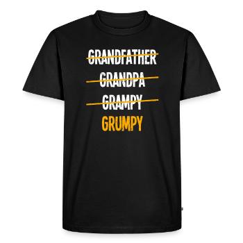 Grandfather Grandpa Grampy Grumpy Grandad Family - Men's Premium Organic T-Shirt - black - Front - Nico (187cm)