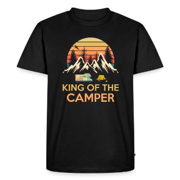 King of The Camper Funny RV Camper - Men's Premium Organic T-Shirt - black - Front - Nico (187cm)