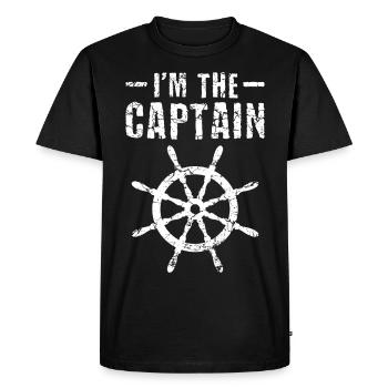 Je suis le capitaine marin marin - T-shirt Premium bio Homme - noir - Devant - Nico (187cm)