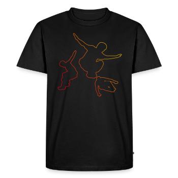 Parkour Parcours Men Free Running Free Runner - Men's Premium Organic T-Shirt - black - Front - Nico (187cm)
