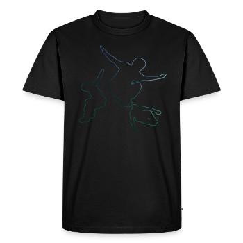Women's Parkour Free Runner Free Running Course - Men's Premium Organic T-Shirt - black - Front - Nico (187cm)