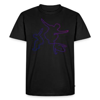 Parkour Parcours Men Free Running Free Runner - Men's Premium Organic T-Shirt - black - Front - Nico (187cm)