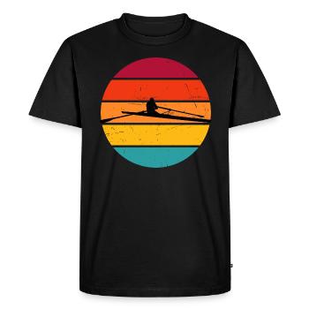 Aviron Rameurs Aviron Hommes Femmes - T-shirt Premium bio Homme - noir - Devant - Nico (187cm)