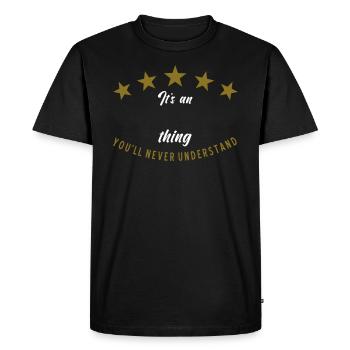 C’est un ... nom... Ce que vous ne comprendriez pas - T-shirt Premium bio Homme - noir - Devant - Nico (187cm)