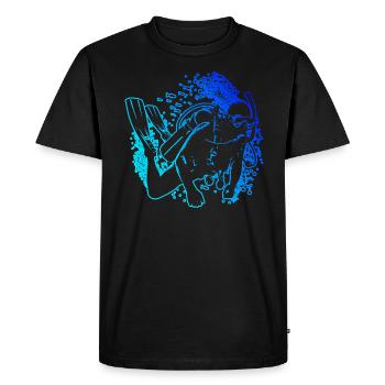 Plongée Libre Femmes Plongeuse Plongeuse Plongeuse Plongeuse - T-shirt Premium bio Homme - noir - Devant - Nico (187cm)