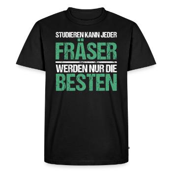 Anyone can study - Milling Cutter Edition - Men's Premium Organic T-Shirt - black - Front - Nico (187cm)