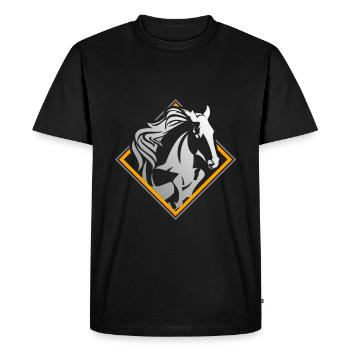 les amoureux du cheval - T-shirt Premium bio Homme - noir - Devant - Nico (187cm)