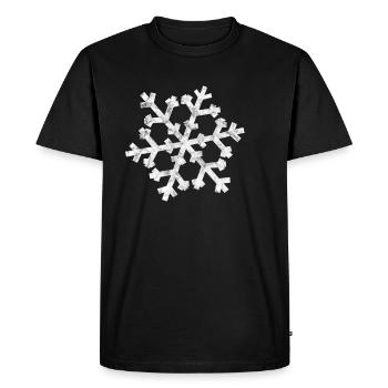 neige - T-shirt Premium bio Homme - noir - Devant - Nico (187cm)