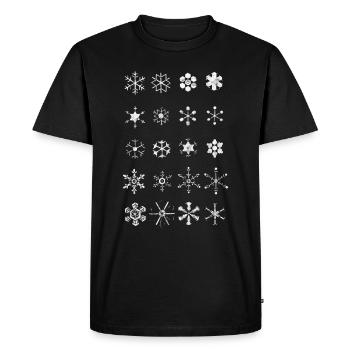 flocons de neige - T-shirt Premium bio Homme - noir - Devant - Nico (187cm)