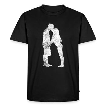 Dear Couple Lovers - Men's Premium Organic T-Shirt - black - Front - Nico (187cm)