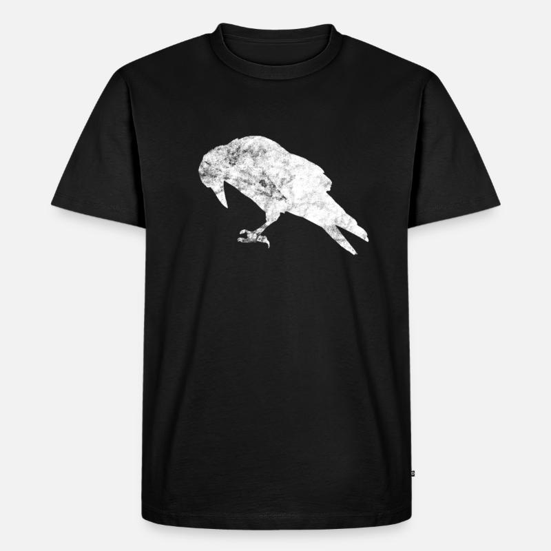 Rabe - Männer Premium Bio T-Shirt - Schwarz
