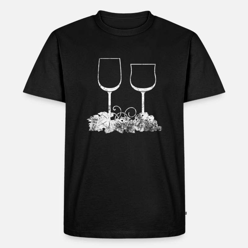 Grapevine Wine drinker - Men's Premium Organic T-Shirt - black