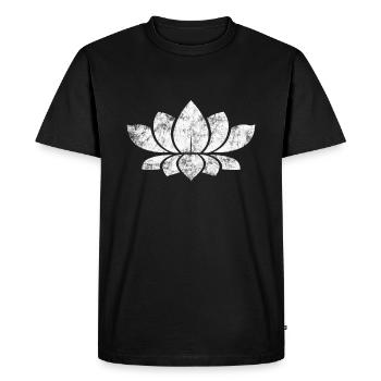 fleur de lotus - T-shirt Premium bio Homme - noir - Devant - Nico (187cm)