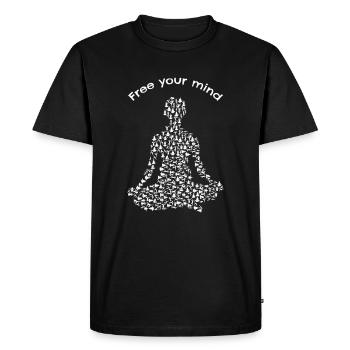 Méditer la spiritualité de la méditation - T-shirt Premium bio Homme - noir - Devant - Nico (187cm)