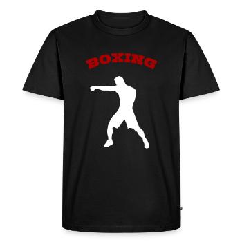Boxeur boxeur - T-shirt Premium bio Homme - noir - Devant - Nico (187cm)