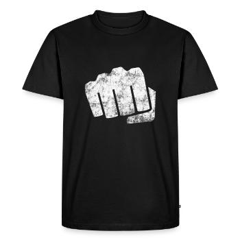 poing - T-shirt Premium bio Homme - noir - Devant - Nico (187cm)